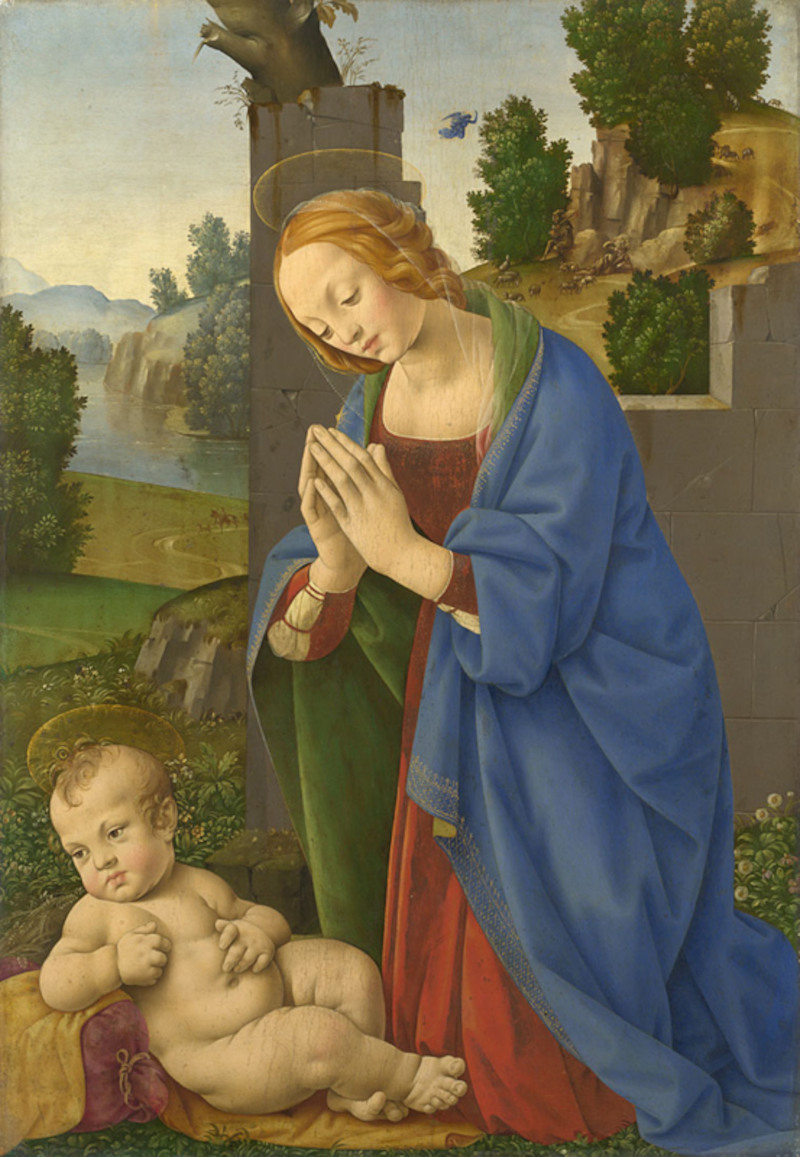 The Virgin adoring the Child Lorenzo di Credi